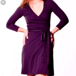 American Apperal Interlock Cotton Wrap Dress